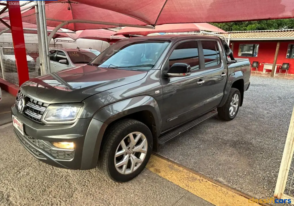 VW+-+VolksWagen-MT-V%C3%A1rzea+Grande-AMAROK+High.CD+2.0+16V+TDI+4x4+Dies.+Aut-2018+Diesel-CINZA