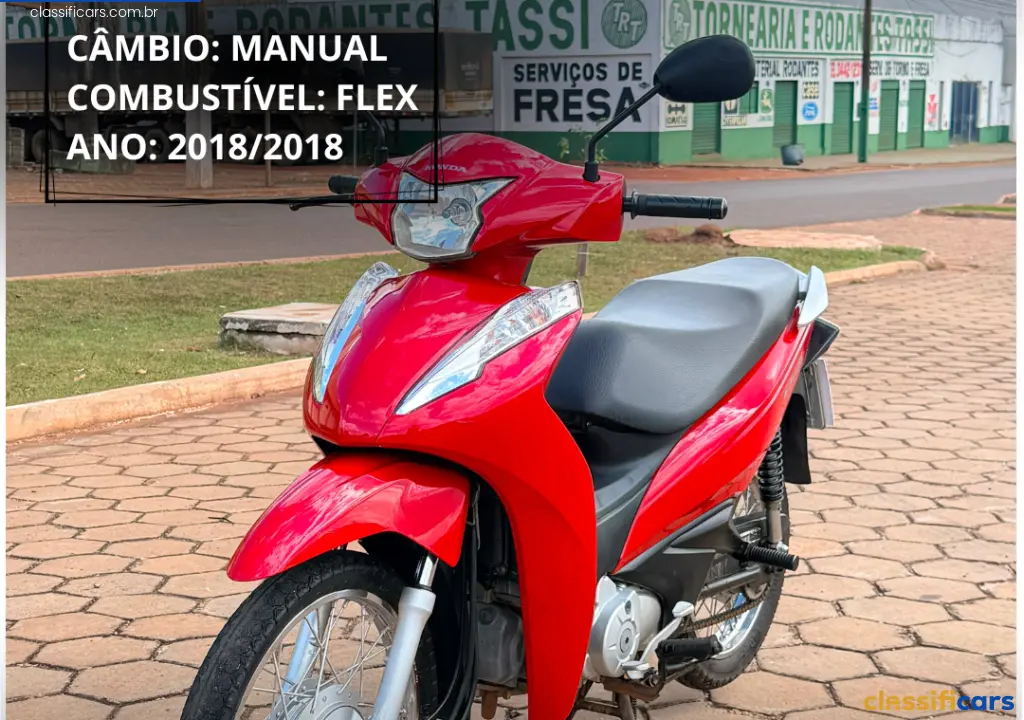 HONDA-RO-Rolim+de+Moura-BIZ+110i-2018+Gasolina-VEREMELHA